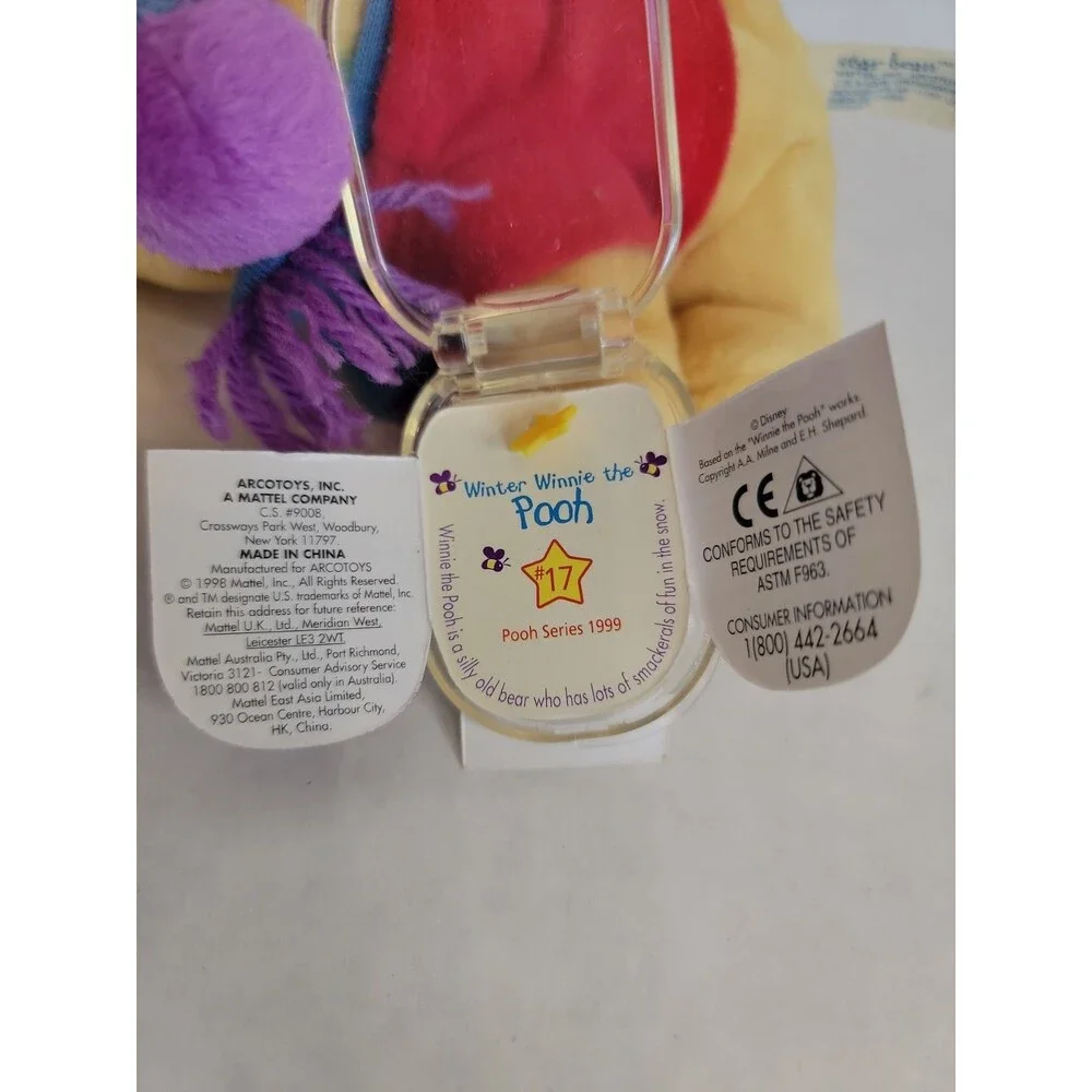 Y2K Disney Star Bean Disney Mattel Winnie the Pooh Beanie Plushie 1999